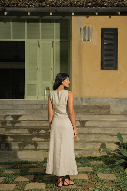CHIARA LINEN WRAP SKIRT